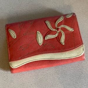 HIROKO KOSHINO Pink & Cream Folding Wallet